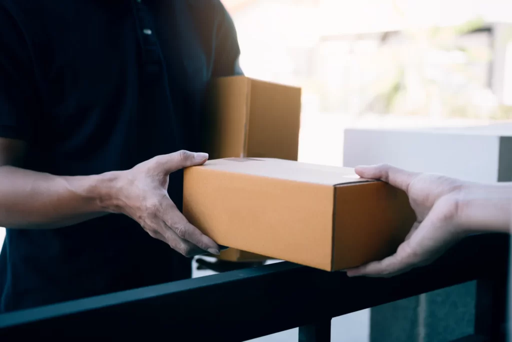 cargo staff are delivering cardboard boxes with pa utc ()